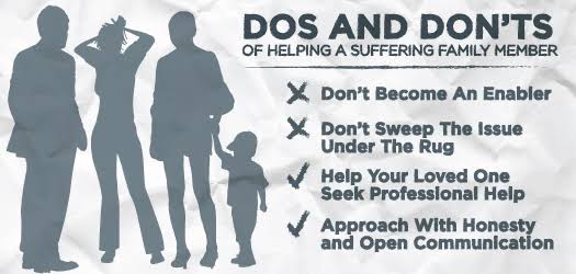 Family supporting loved one through addiction recovery